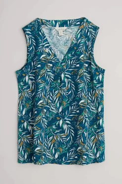 Tops<Seasalt Cornwall Achilla V-Neck Vest Kelp Forest Ocean Drift