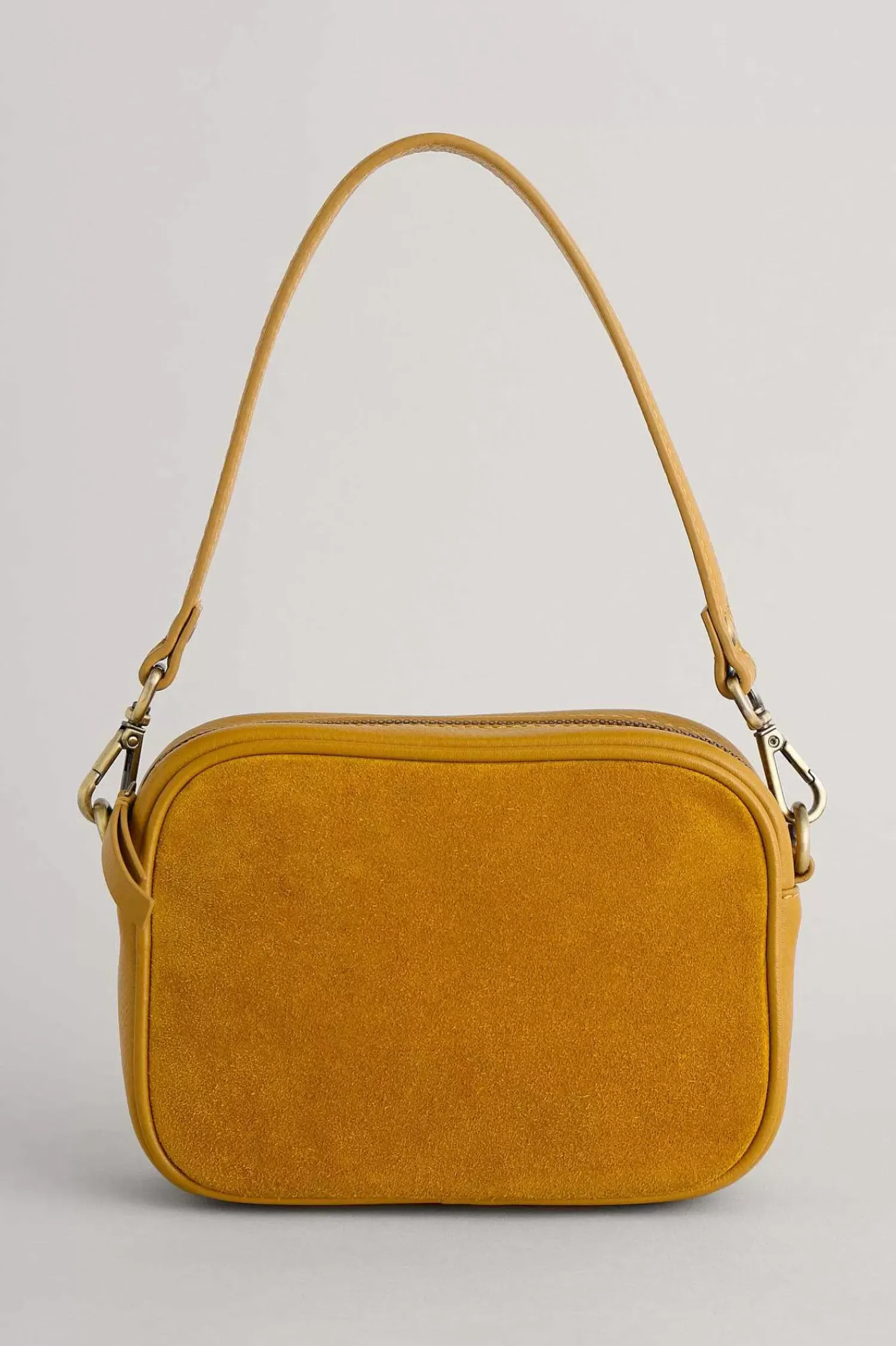 Bags<Seasalt Cornwall Annulet Leather And Suede Bag Dark Sunglow