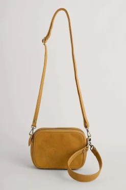 Bags<Seasalt Cornwall Annulet Leather And Suede Bag Dark Sunglow