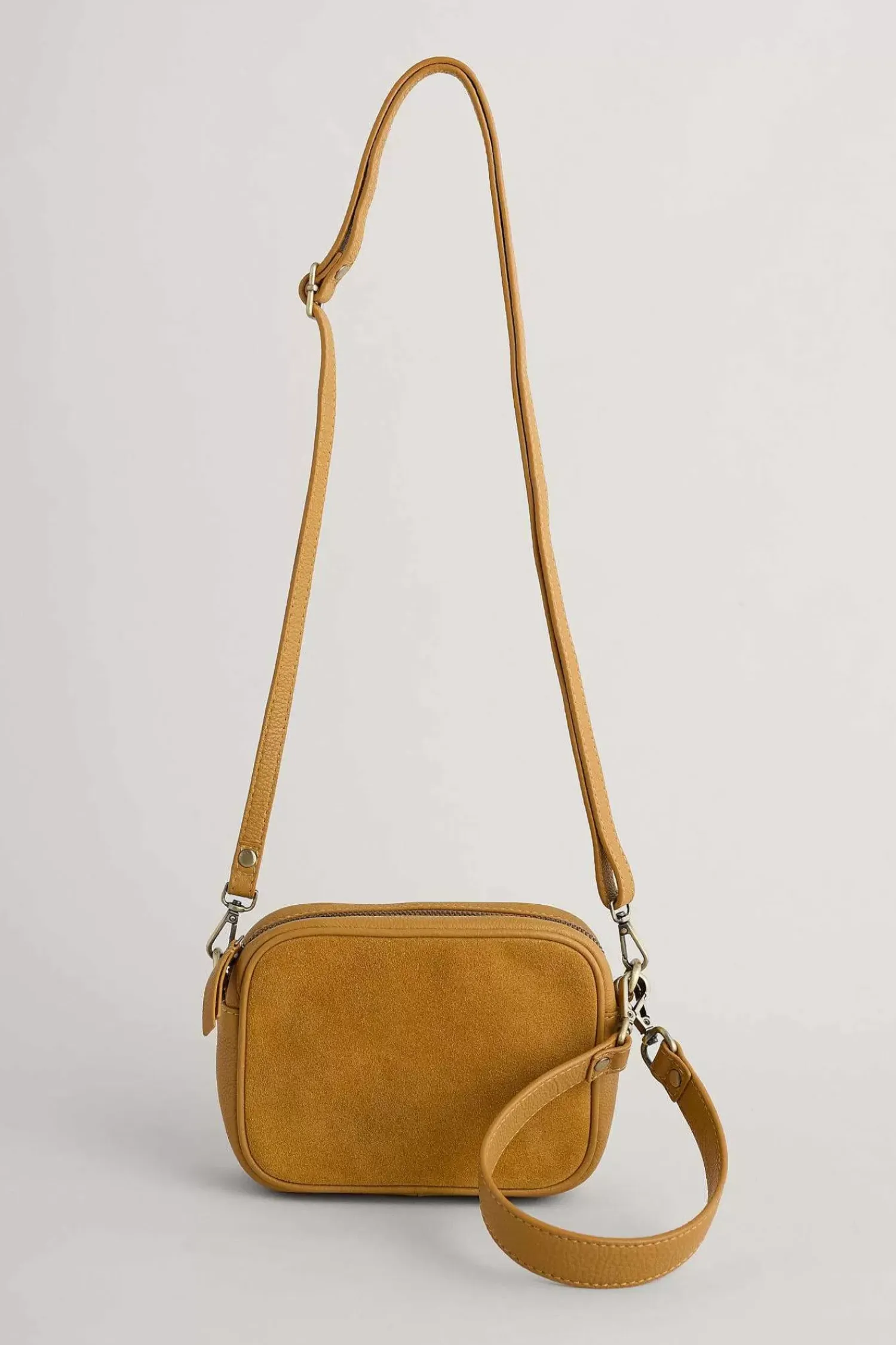 Bags<Seasalt Cornwall Annulet Leather And Suede Bag Dark Sunglow