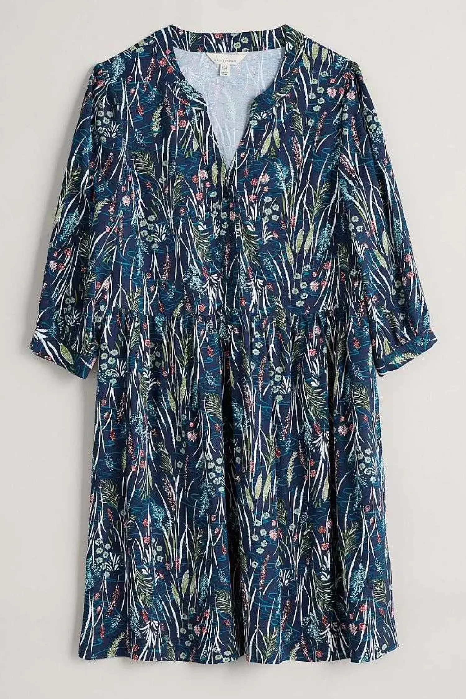 Dresses<Seasalt Cornwall Apple Barn Printed Dress Wetland Pasture Maritime