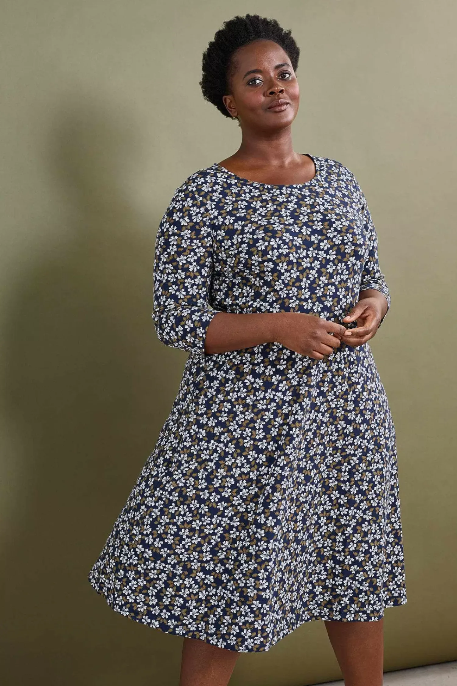 Dresses<Seasalt Cornwall April Jersey Dress Field Flower Maritime