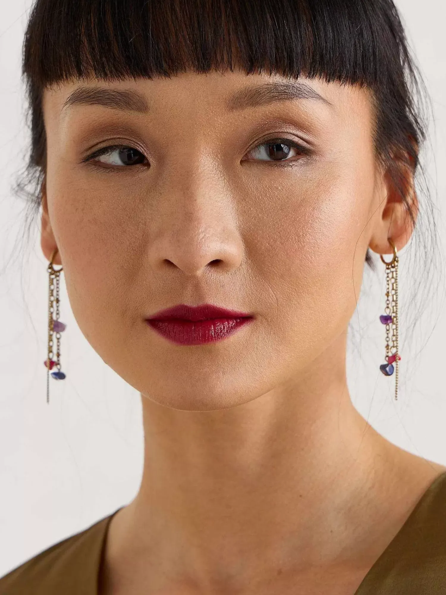 Jewellery<Seasalt Cornwall Arc Chain Drop Earrings Spriggan Papaya