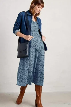 Dresses<Seasalt Cornwall Ava Jersey V-Neck Dress Ditsy Sketch Enamel
