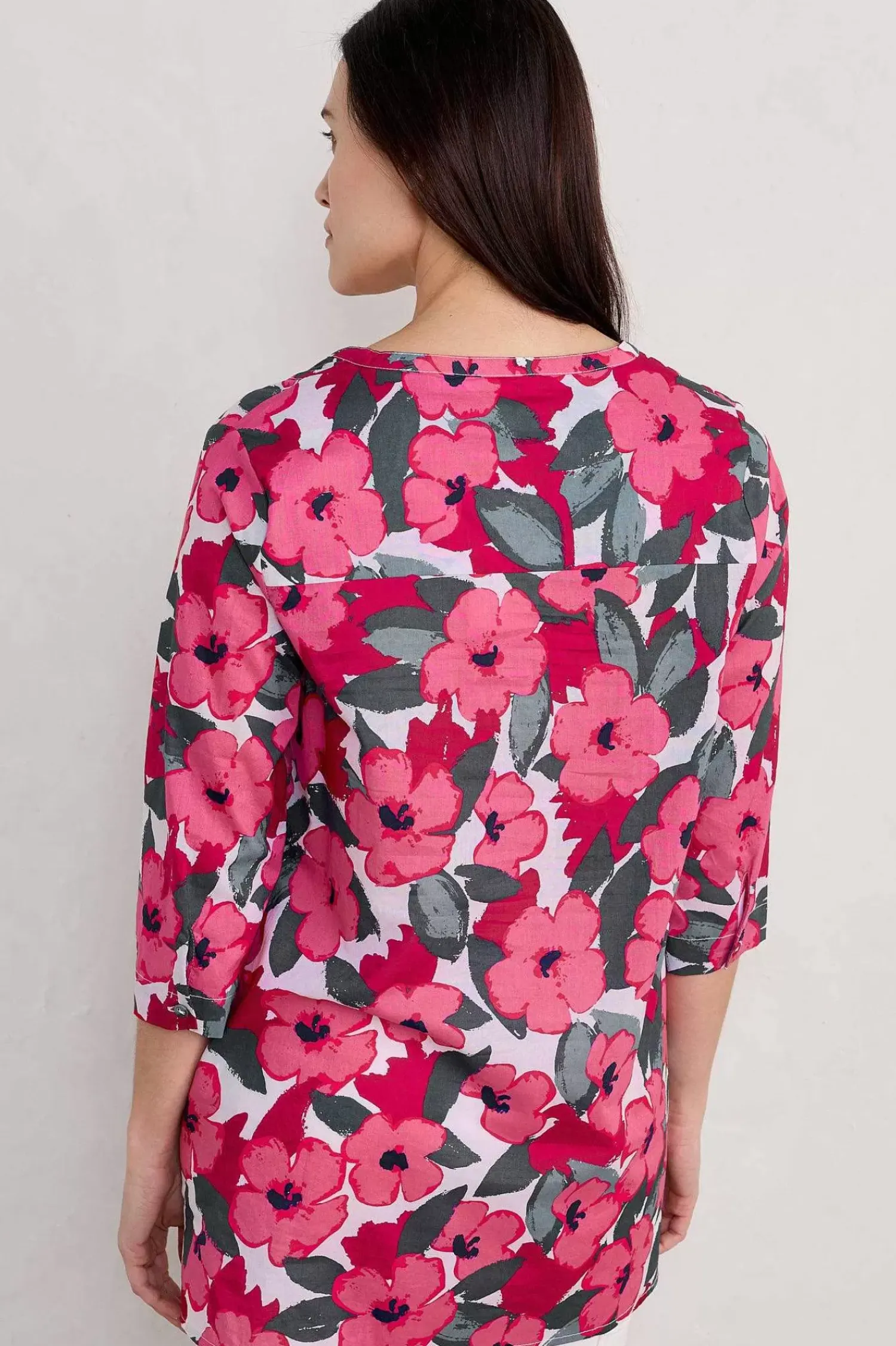 Tunics<Seasalt Cornwall Aventurier Printed Cotton Tunic (Gots) Coastal Bloom Chalk