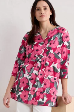 Tunics<Seasalt Cornwall Aventurier Printed Cotton Tunic (Gots) Coastal Bloom Chalk