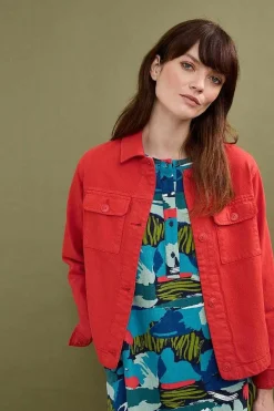 Coats & Jackets<Seasalt Cornwall Ballad Denim Jacket Tomato