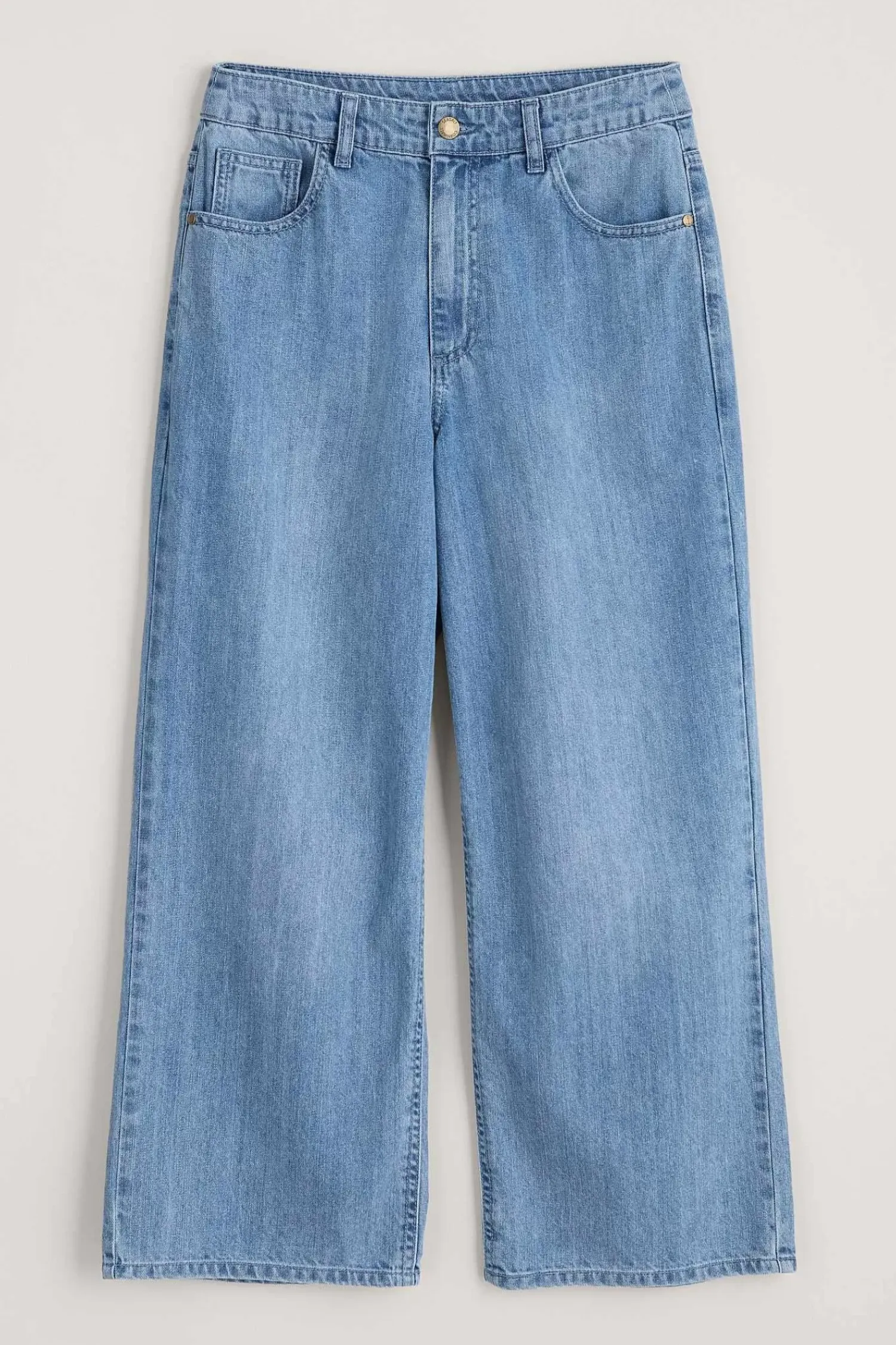 Trousers & Shorts<Seasalt Cornwall Barnes Organic Cotton Denim Crops Light Wash
