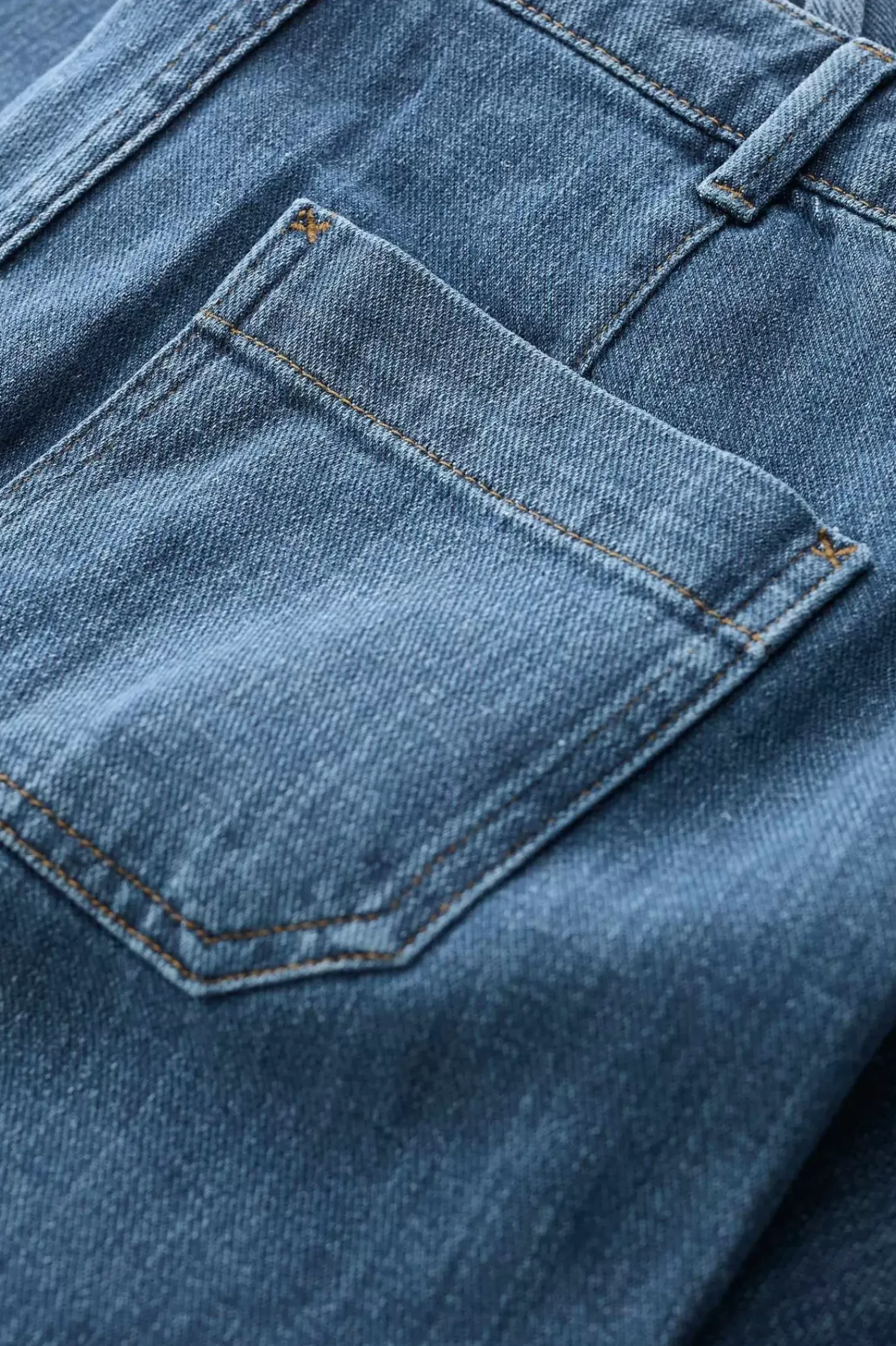 Trousers & Shorts<Seasalt Cornwall Blake Wide Leg Jeans Mid Wash Grain