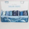 Socks & Tights<Seasalt Cornwall Box Of 7 Women's Blueprint Socks Cliff Mist Mix