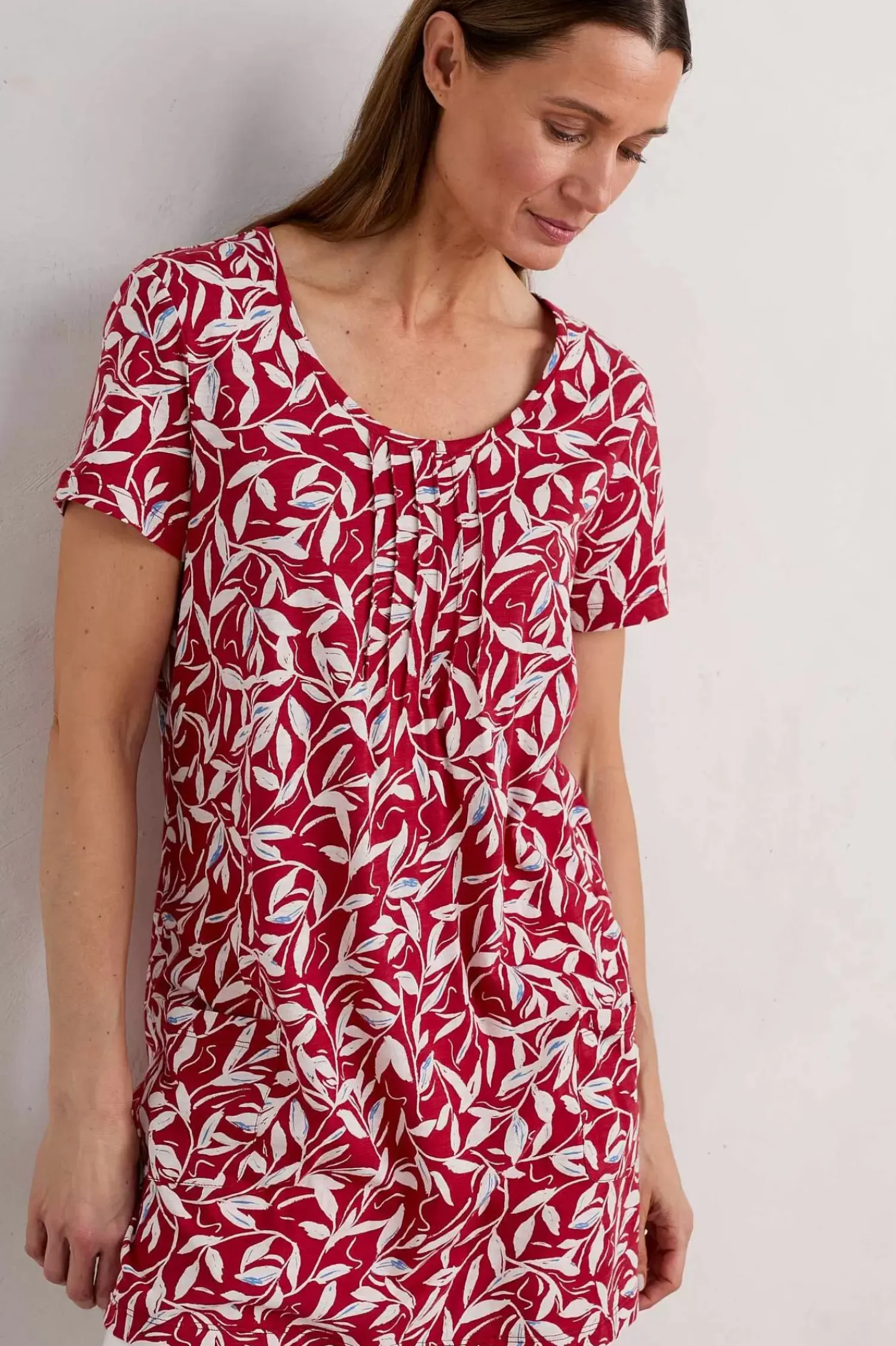 Tunics<Seasalt Cornwall Busy Lizzy Short Sleeve Tunic Waterway Leaves Rudder