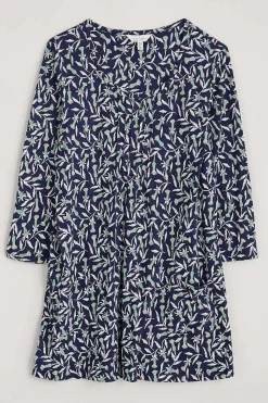 Tunics<Seasalt Cornwall Busy Lizzy 3/4 Sleeve Slub Jersey Tunic Seedhead Vine Maritime