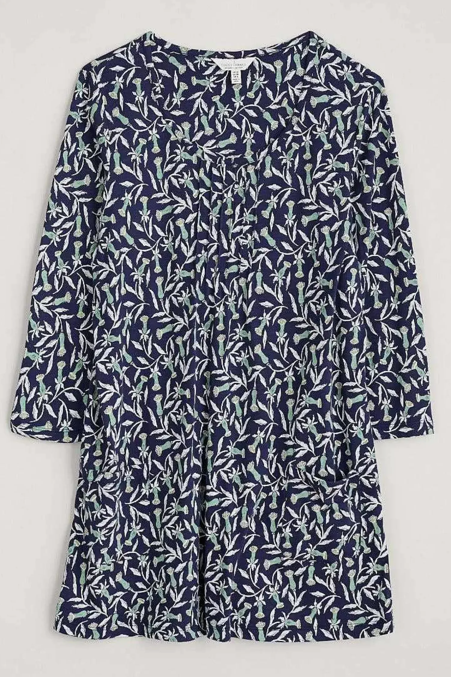 Tunics<Seasalt Cornwall Busy Lizzy 3/4 Sleeve Slub Jersey Tunic Seedhead Vine Maritime