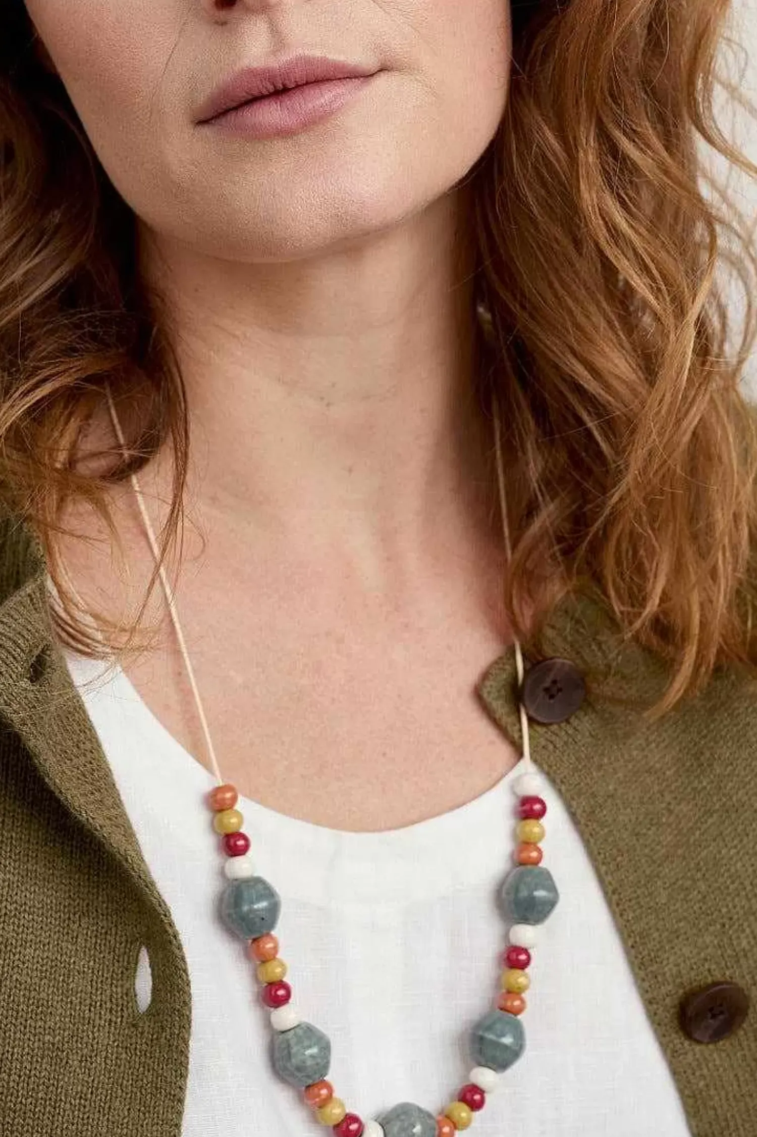Jewellery<Seasalt Cornwall Canna Ceramic Bead Necklace Daffodil Tomato