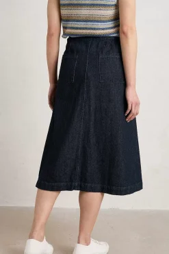 Skirts<Seasalt Cornwall Capriccio Skirt Dark Wash Indigo