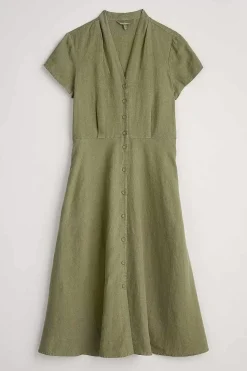 Dresses<Seasalt Cornwall Carved Wood Midi Dress Cypress