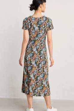 Dresses<Seasalt Cornwall Chapelle Jersey Dress (Gots) Honeysuckles Maritime