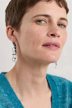 Jewellery<Seasalt Cornwall Chy Silver Tone Charm Earrings Pictoral Grain Mix