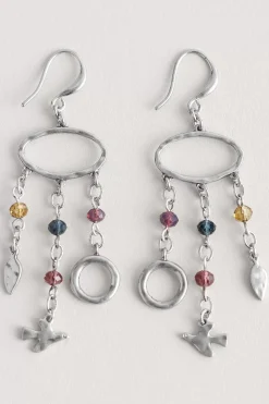 Jewellery<Seasalt Cornwall Chy Silver Tone Charm Earrings Pictoral Grain Mix