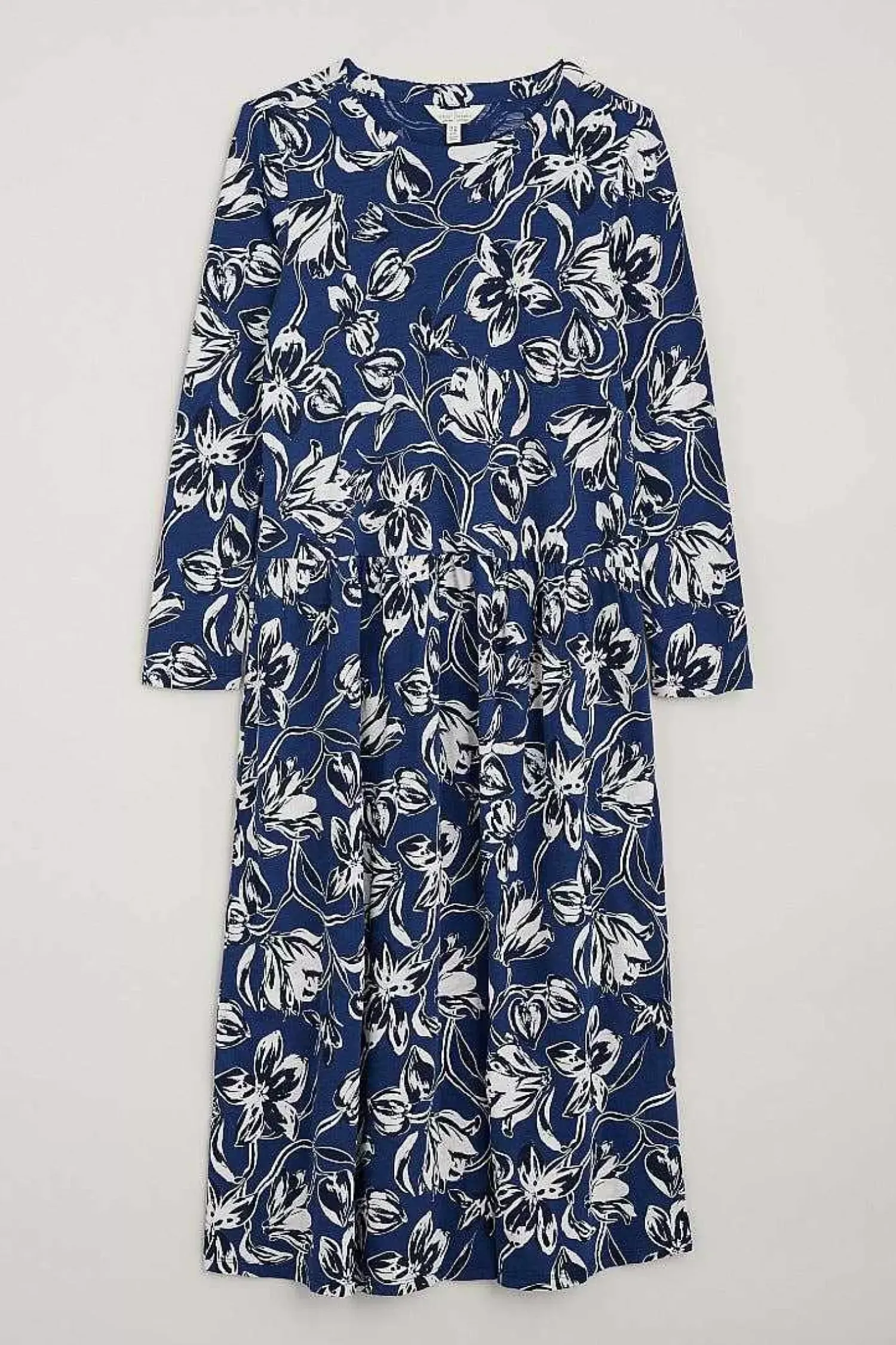 Dresses<Seasalt Cornwall Cladonia Long Sleeve Jersey Dress Cyclamen Marine Maritime