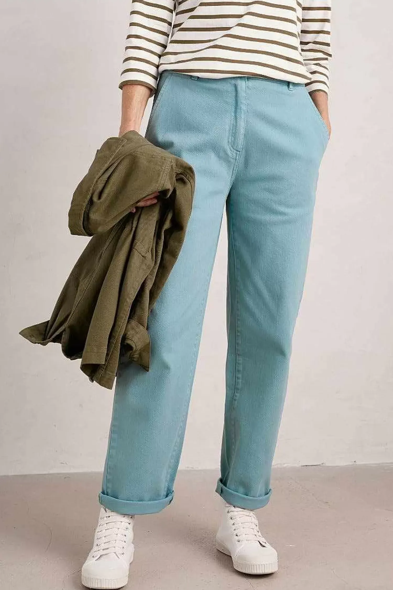 Trousers & Shorts<Seasalt Cornwall Cliff Picnic Trousers Enamel