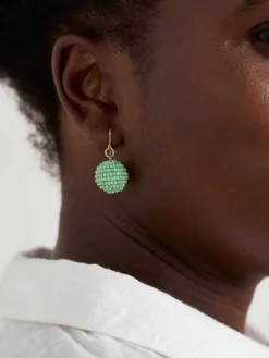 Jewellery<Seasalt Cornwall Condurrow Beaded Drop Earrings Light Island