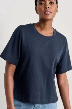Tops<Seasalt Cornwall Copseland Organic Cotton T-Shirt (Gots) Maritime