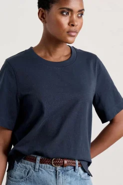 Tops<Seasalt Cornwall Copseland Organic Cotton T-Shirt (Gots) Maritime