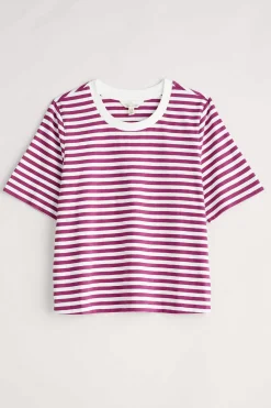 Tops<Seasalt Cornwall Copseland Striped Organic Cotton T-Shirt (Gots) Mini Cornish Chalk Cordial