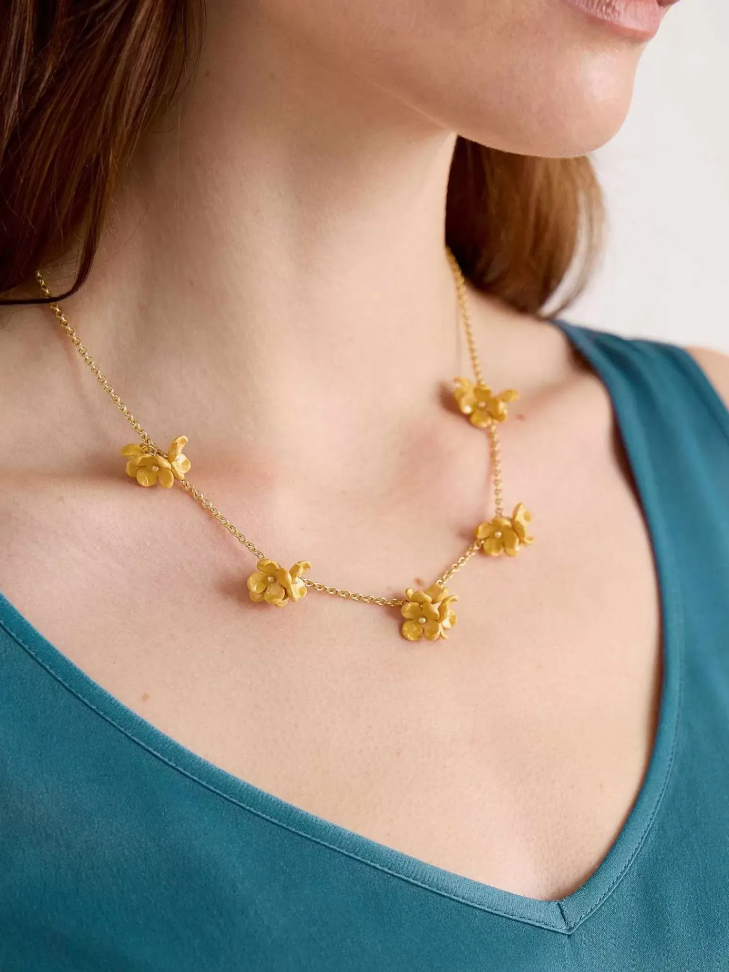 Jewellery<Seasalt Cornwall Corsage Flower Chain Necklace Lupin Mix