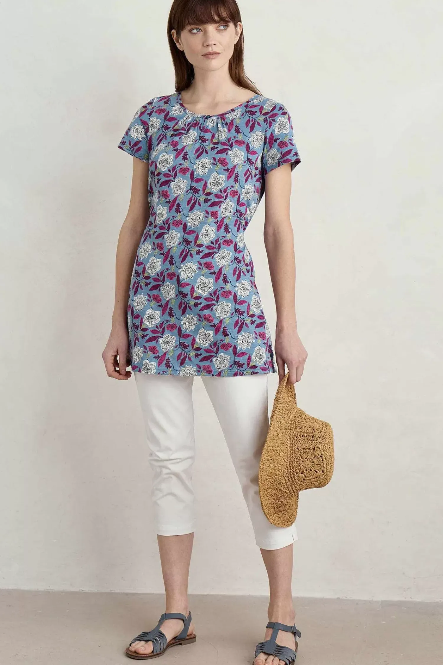 Tunics<Seasalt Cornwall Countryside Jersey Tunic Stone Flower Saltwater