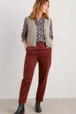 Trousers & Shorts<Seasalt Cornwall Crackington Trousers Burnt Umber