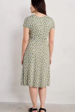 Dresses<Seasalt Cornwall Crebawthan Jersey Dress Sea Daisy Cut Stem