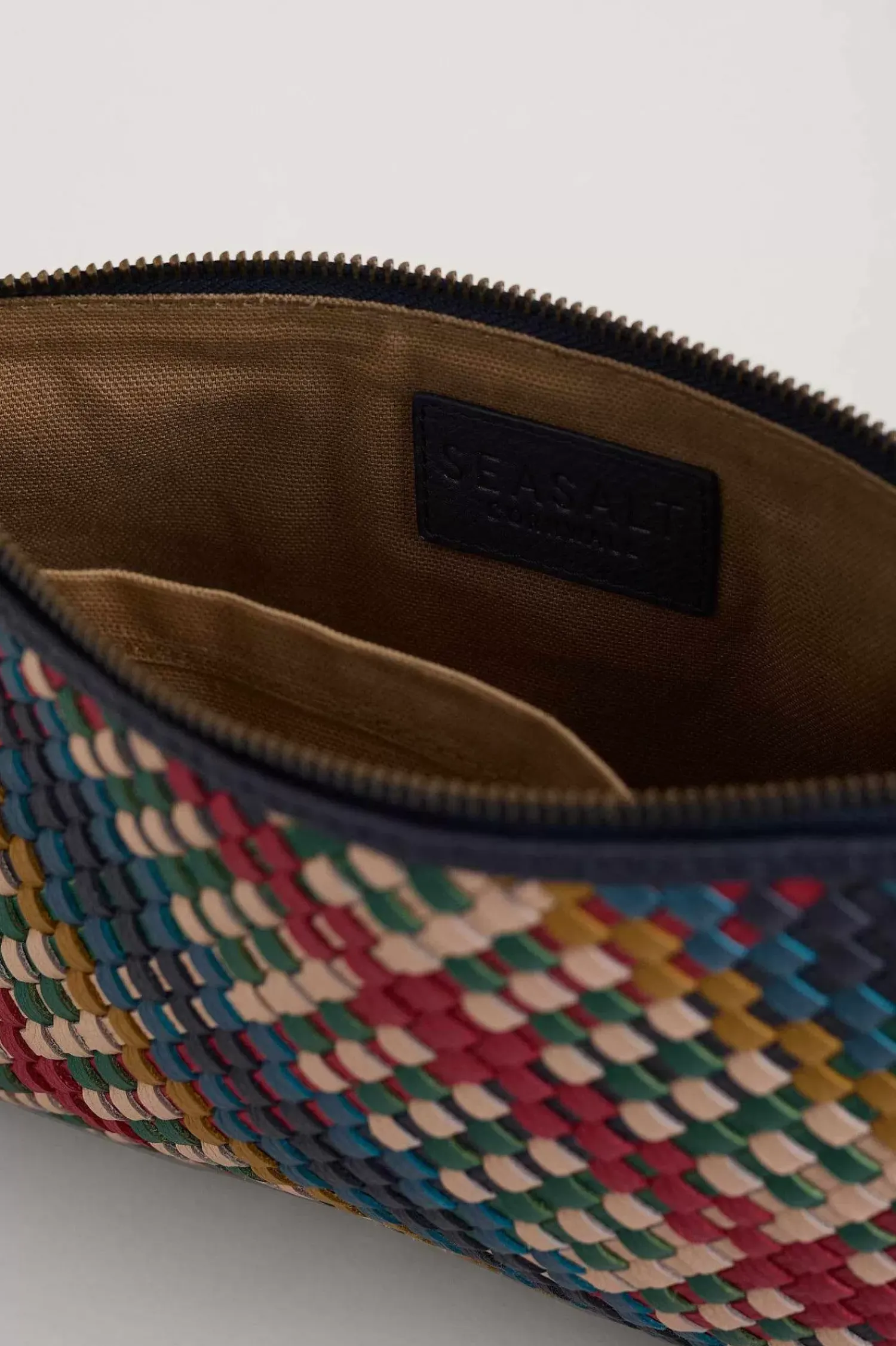 Bags<Seasalt Cornwall Crenvor Woven Leather Cross Body Bag Branok Mix