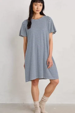 Nightwear<Seasalt Cornwall Day Star Jersey Nightdress Canvas Yacht Chalk