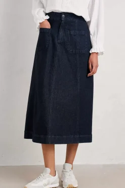 Skirts<Seasalt Cornwall Dusk Journey Skirt Inkwell Overdye Tide