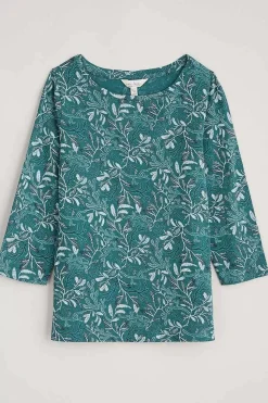 Tops<Seasalt Cornwall Easel 3/4 Sleeve Top Flowing Reeds Wreckage