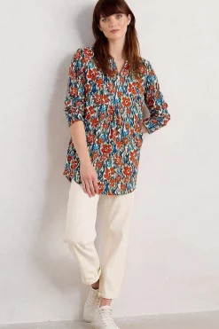 Tunics<Seasalt Cornwall Fal Water Printed Tunic Marsh Marigold Chalk