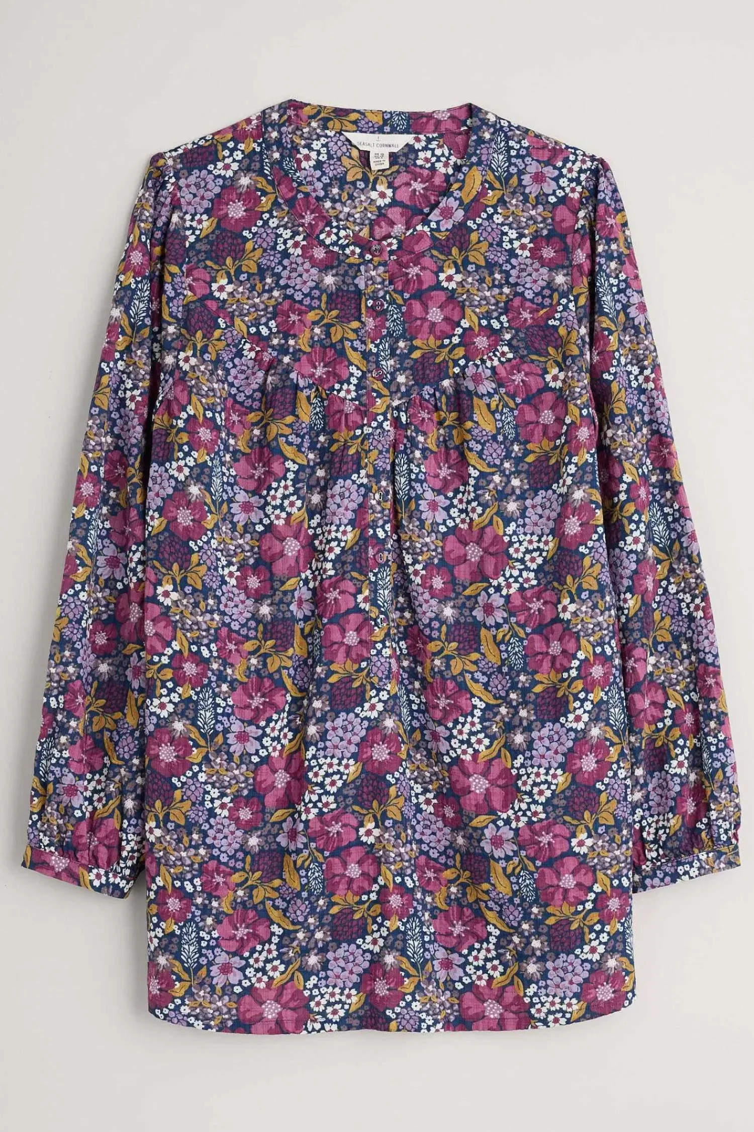 Tops<Seasalt Cornwall Fieldfare Top Dense Floral Squall