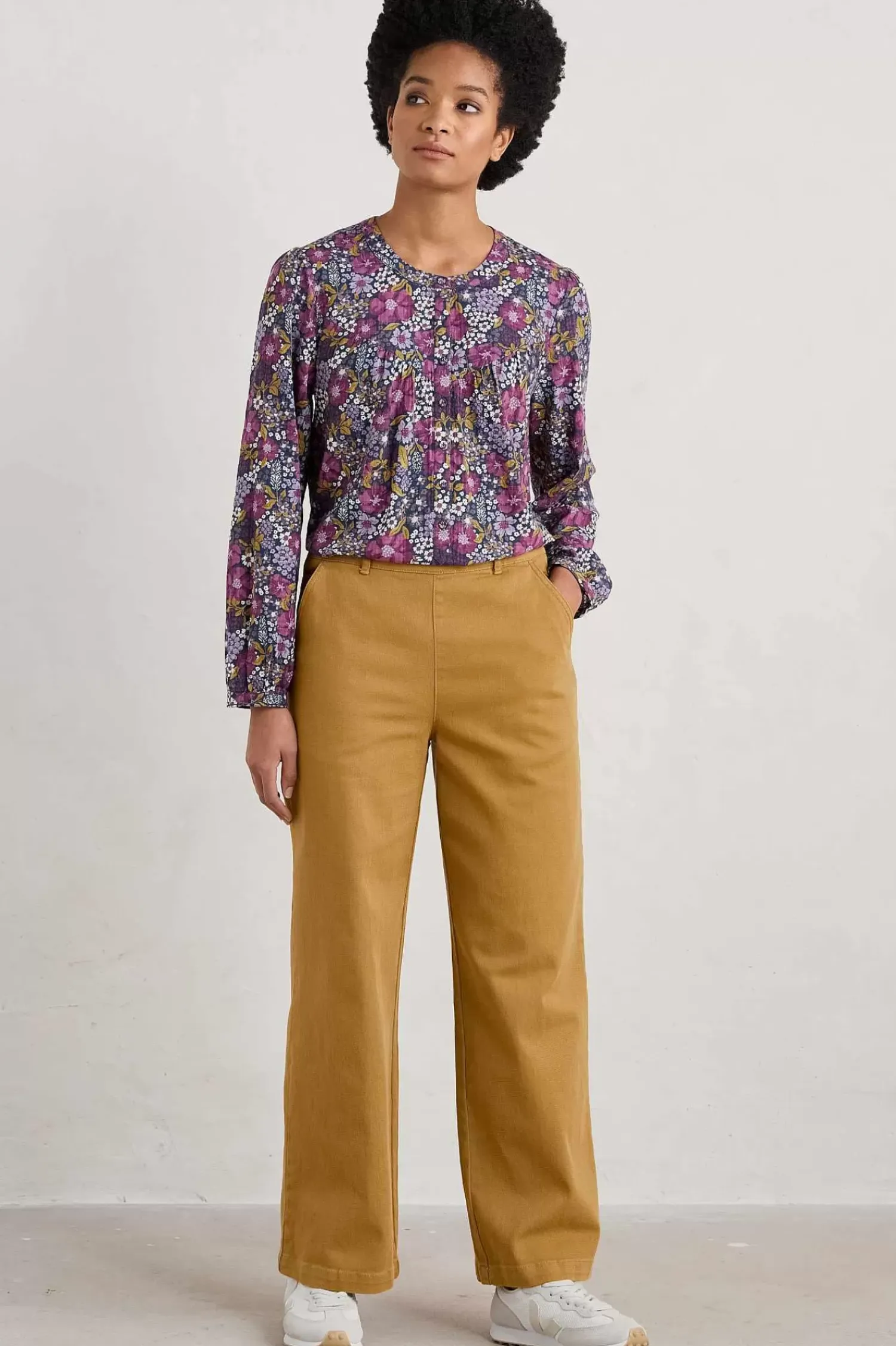 Tops<Seasalt Cornwall Fieldfare Top Dense Floral Squall