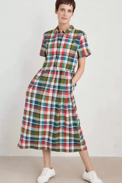 Dresses<Seasalt Cornwall Fleet Checked Midi Dress Florabunda Multi