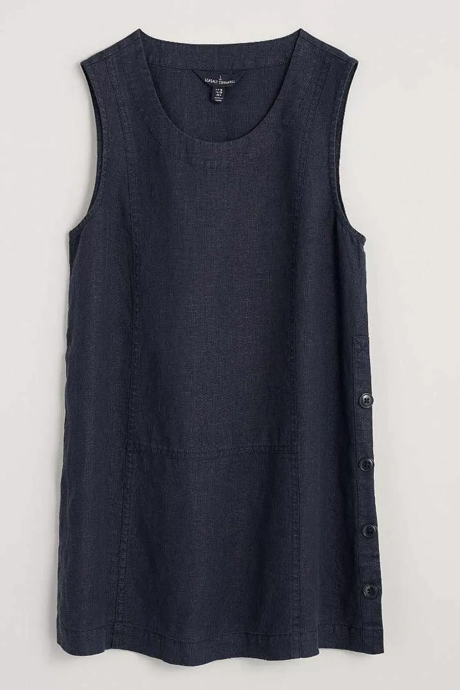 Tops<Seasalt Cornwall Foredune Linen Vest Maritime