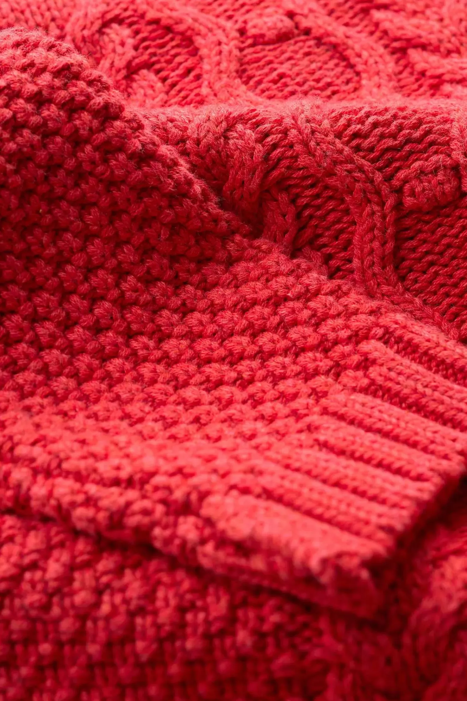 Knitwear<Seasalt Cornwall Forest Ridge Cable Knit Collared Cardigan Tomato