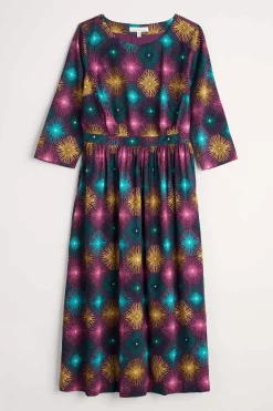 Dresses<Seasalt Cornwall Forestry Midi Dress Sparkler Geo Grape