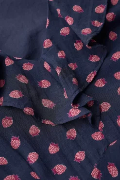 Dresses<Seasalt Cornwall Furled Flower V-Neck Dress Mini Raspberries Maritime
