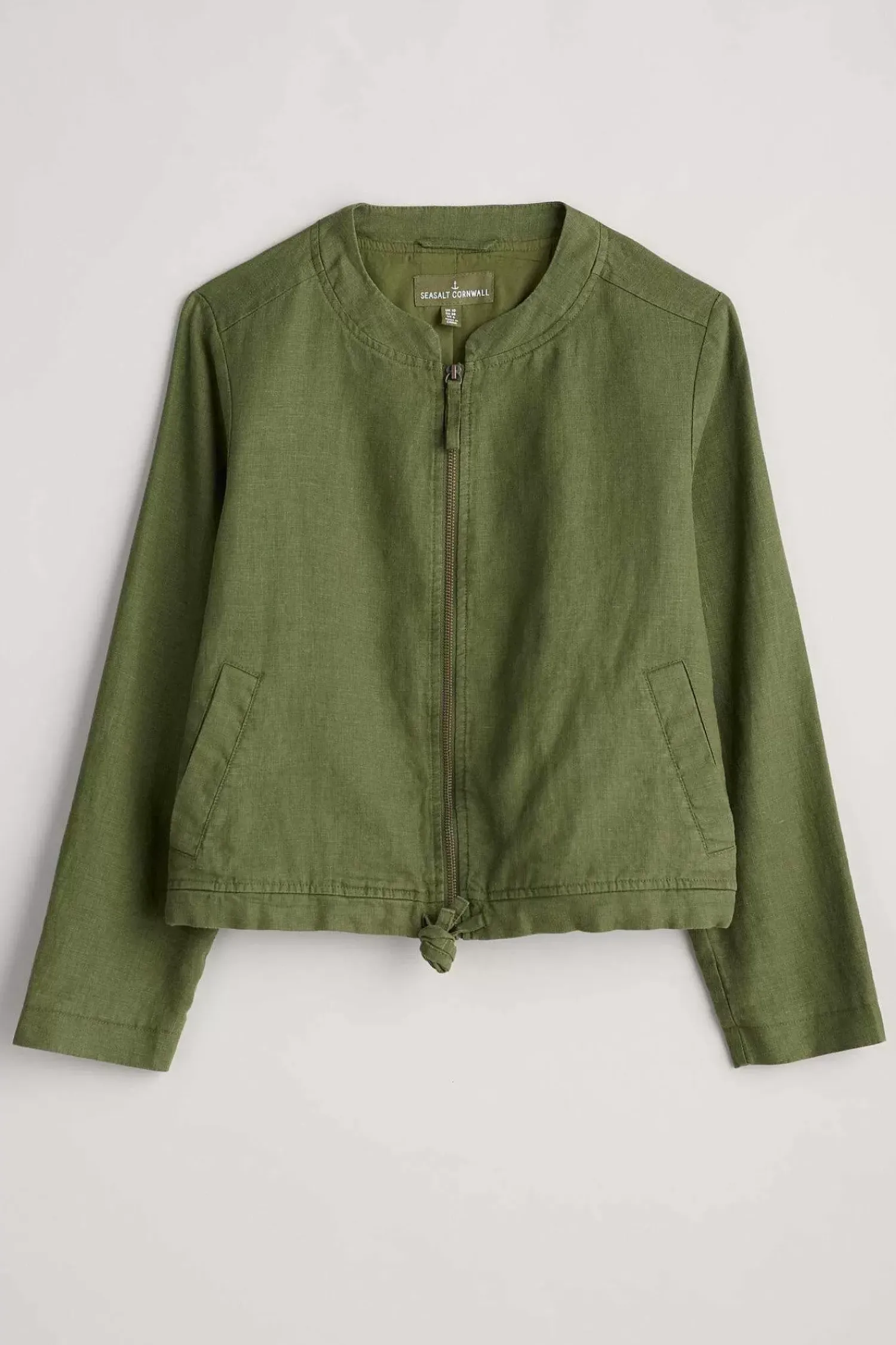 Coats & Jackets<Seasalt Cornwall Galleon Zip Through Linen Jacket Heath