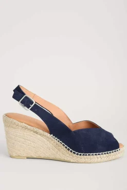 Shoes<Seasalt Cornwall Garden Path Mid Height Wedge Espadrilles Dark Night