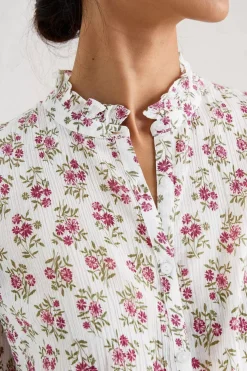 Tops<Seasalt Cornwall Garden Plot Shirt Ink Stamp Floral Chalk