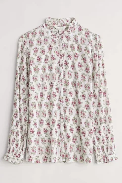 Tops<Seasalt Cornwall Garden Plot Shirt Ink Stamp Floral Chalk
