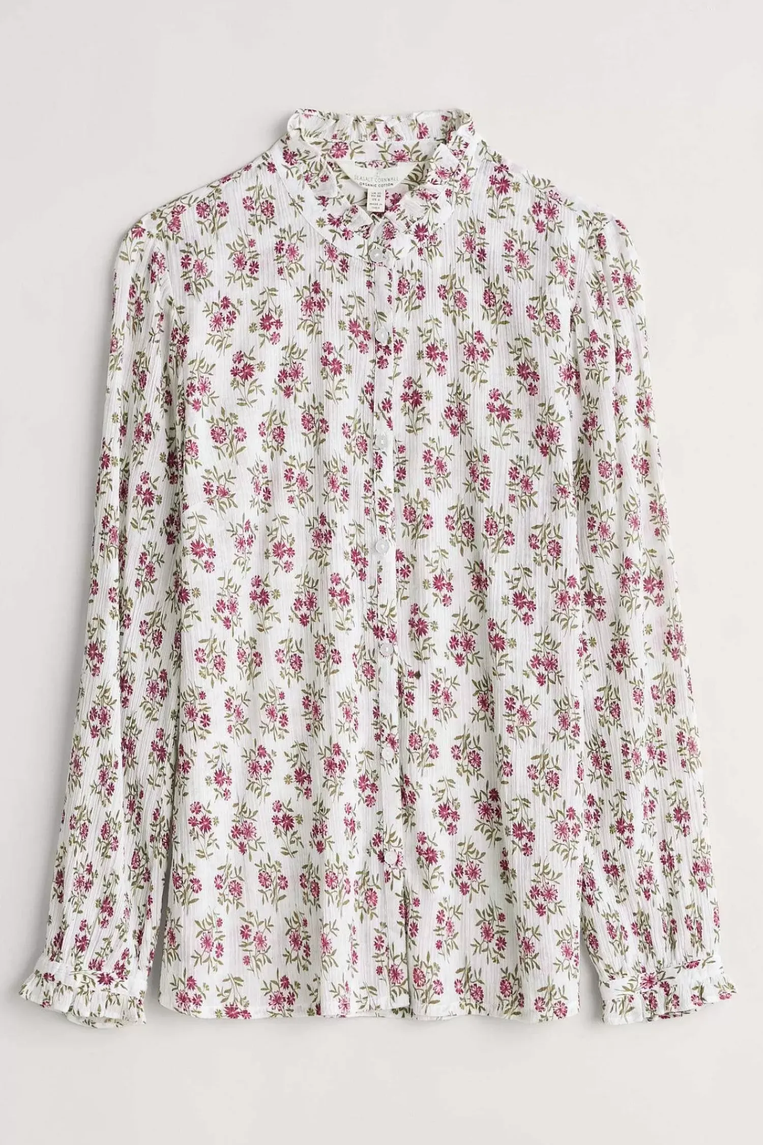 Tops<Seasalt Cornwall Garden Plot Shirt Ink Stamp Floral Chalk